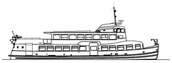 Skizze: HADAG-Fähre ALTONA (Typ III b)