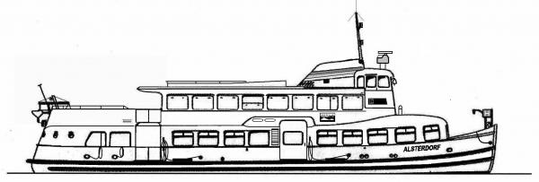 Skizze: HADAG-Fähre ALSTERDORF (Typ III b)