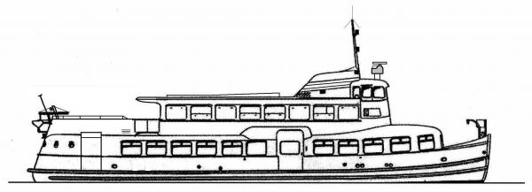 Skizze: HADAG-Fähre JUNGFERNSTIEG (Typ III b)